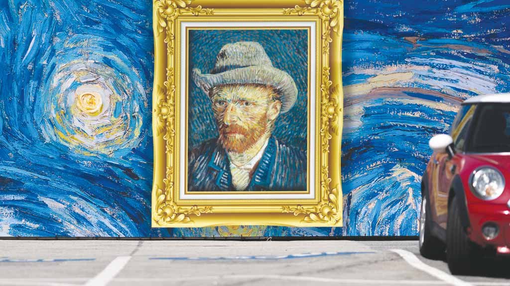 Van Gogh Live 8K: 2.800 m² para exibição das mais de 250 obras na garagem externa de shopping (Crédito: João CastelLano)